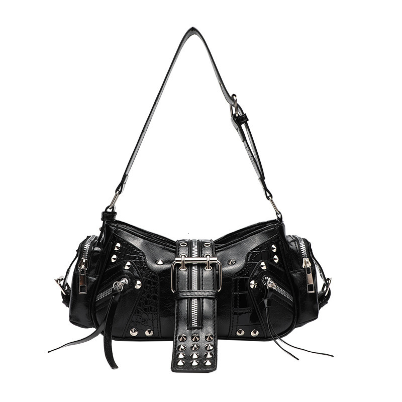 Girls Y2k Shoulder Bags for Women Large Capacity Grunge Tote Handbag er Female Multi-pocket Underarm Bag Trend 241104