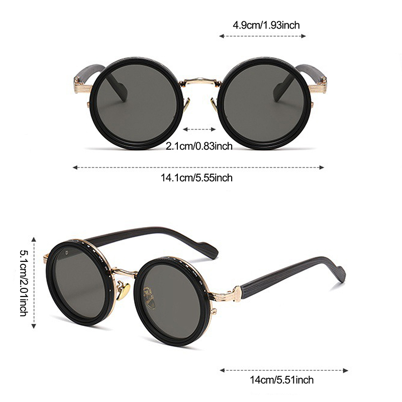 High Quality UV400 Round Polarized Brightness Adjustable Sunglasses Aperture ND Filter Tint Adjustment Sunglasses