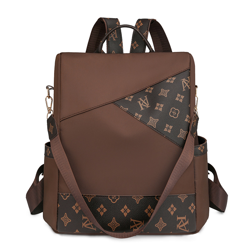 Casual Patchwork Versatile Backpack Trendy and Bestselling Printed Rucksack Spacious and Portable Travel and Commute New Design Free Shipping
