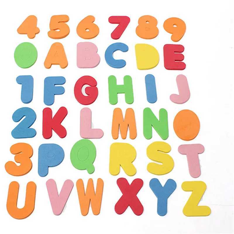36pcsset Alphanumeric Letter Bath Puzzle EVA Kids Baby Toys New Early Educational Kids Bath Funny Toy Bath Toys C250915
