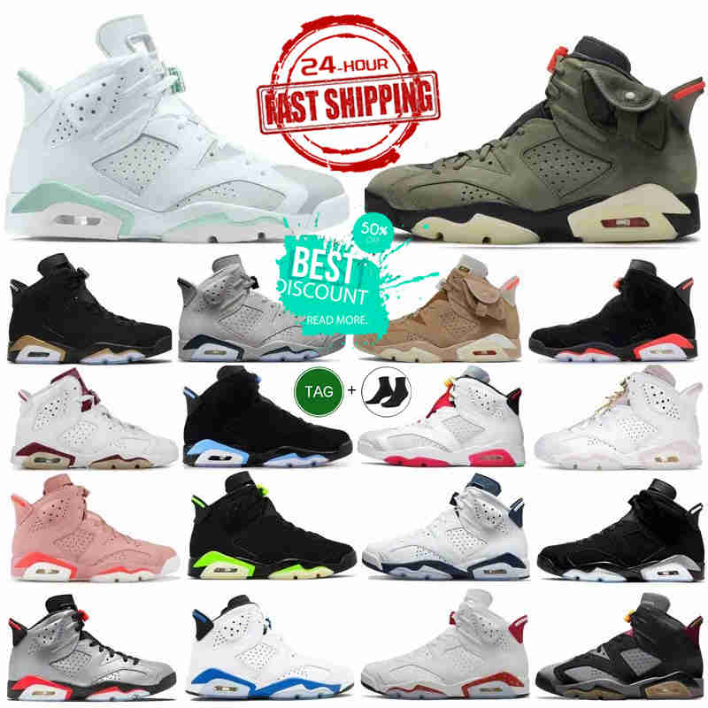 Designer Basketball Shoes 6 6s j6 shoes sneakers Cool Grey Midnight Navy Carmine Olive Blue Electric Green Bordeaux White Red Oreo Mens Trainers Sports Sneakers