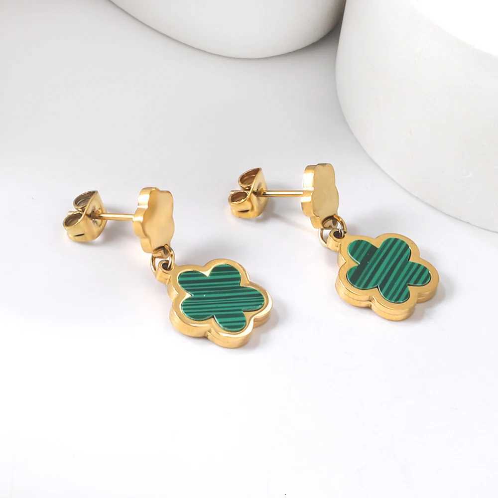 designer LUXUKIDS DripOil Five Petal Flower Charm Drop Earrings White Shell Elegant Wan Dangle Pendients for Wedding Party Jewelry S250915