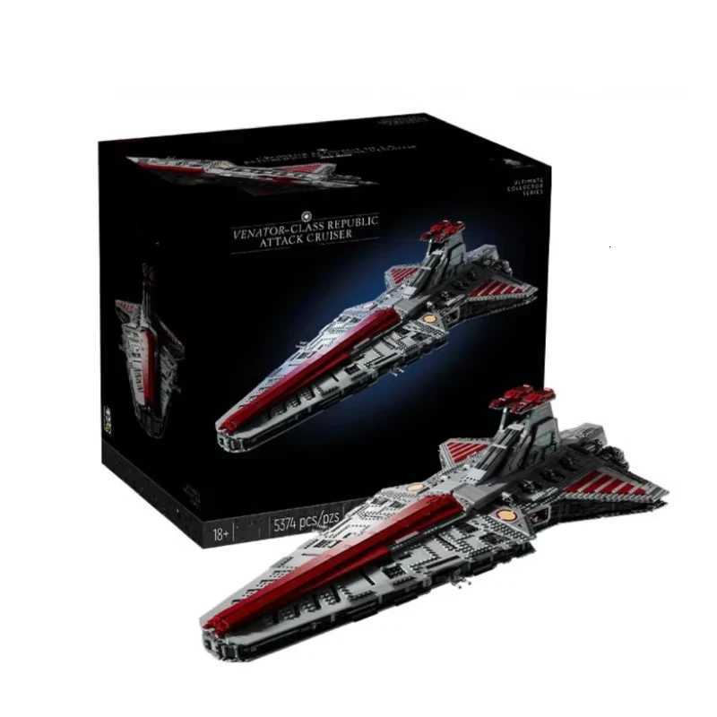 Moc 75367 Venator Class Republic Attacks Cruiser Model Building Set Block Space Toys for Boy Adult Christmas Gifts 5374Pcs Z250915
