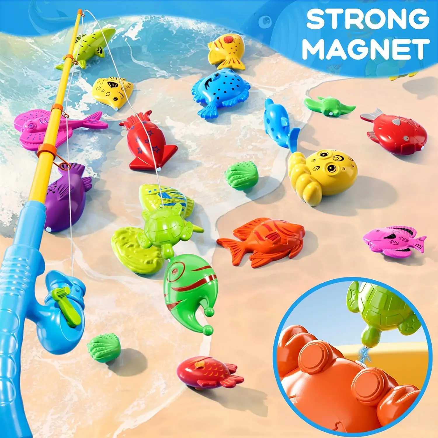 Children Bathtub Fishing Toy Swimming Bathing Pool Water Floating Fish Toy Parentchild Interactive Toys Game Children Toys new C250915
