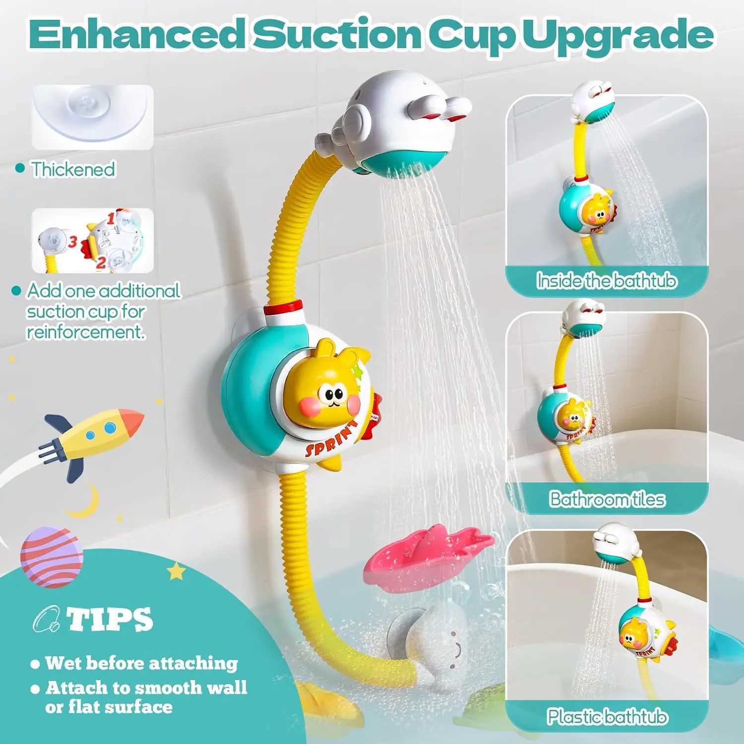 Baby Bath Shower Head Toys for Toddler Bath Toys for Infants Kids Swimming Pool Toys Bathtub Toys for Boys Girls C250915