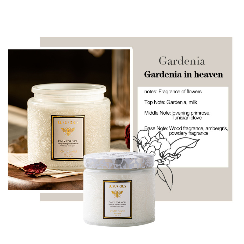 Sculptured Cup Soy Wax Candle Elegant Room Freshener Thoughtful Birthday Present