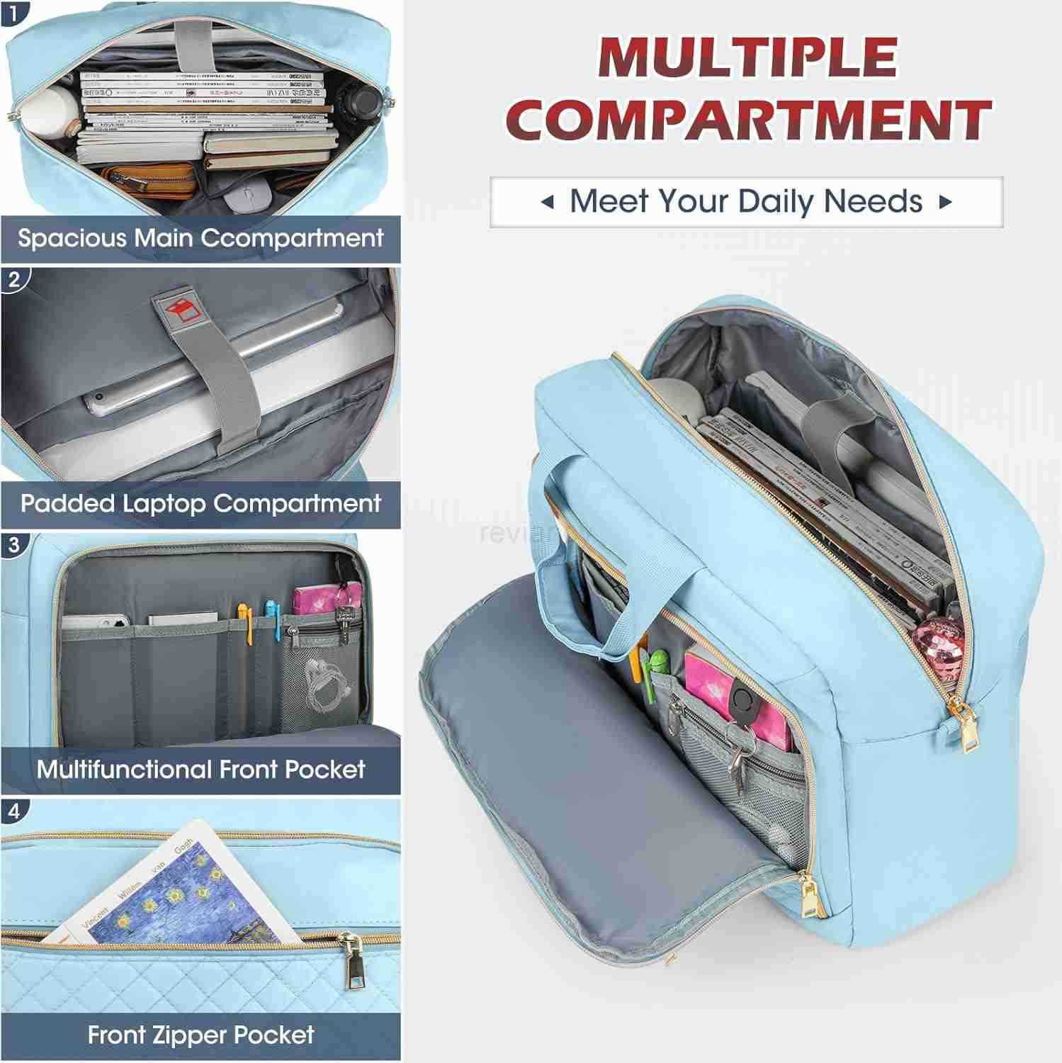 Laptop Bag 173 Inch Laptop Briefcase for Men Waterproof Shoulder Messenger Bag Large Computer Bag for Business Office Work College BlackW250914