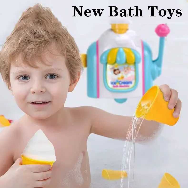 Ice Cream Maker Bubble Foam Play Machine Shower Baby Kids Toy DIY Delicate Rich Foam Bubble Maker For Bathing C250915