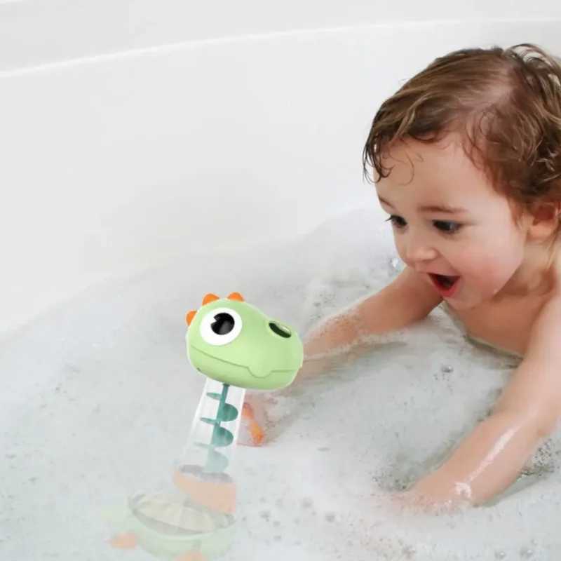 1PC Baby Water Spraying Dinosaur Rotating Fun Childrens Spraying Water Bathroom Bathtub Shower Bath Toy Y250915