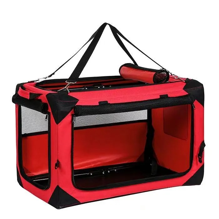 Car cage for outdoor use portable folding cage cat cage dog cage cat nest tent medium-sized dog golden fur teddy bear pet box