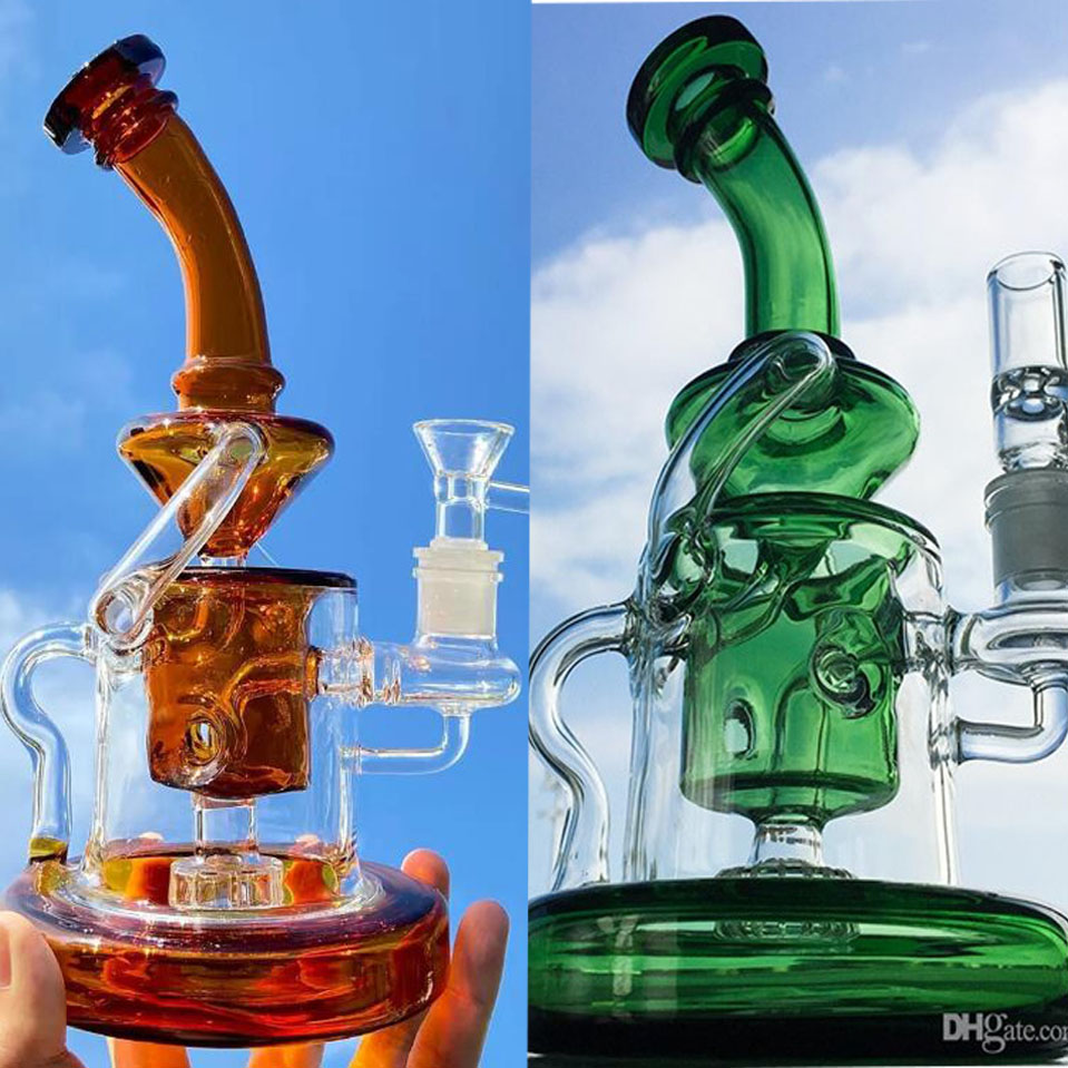 Recycler Hookahs Glass Bong Smoking glass Water Pipes Bubble Dabber Rigs Oil Accessory Recycler Water Bongs