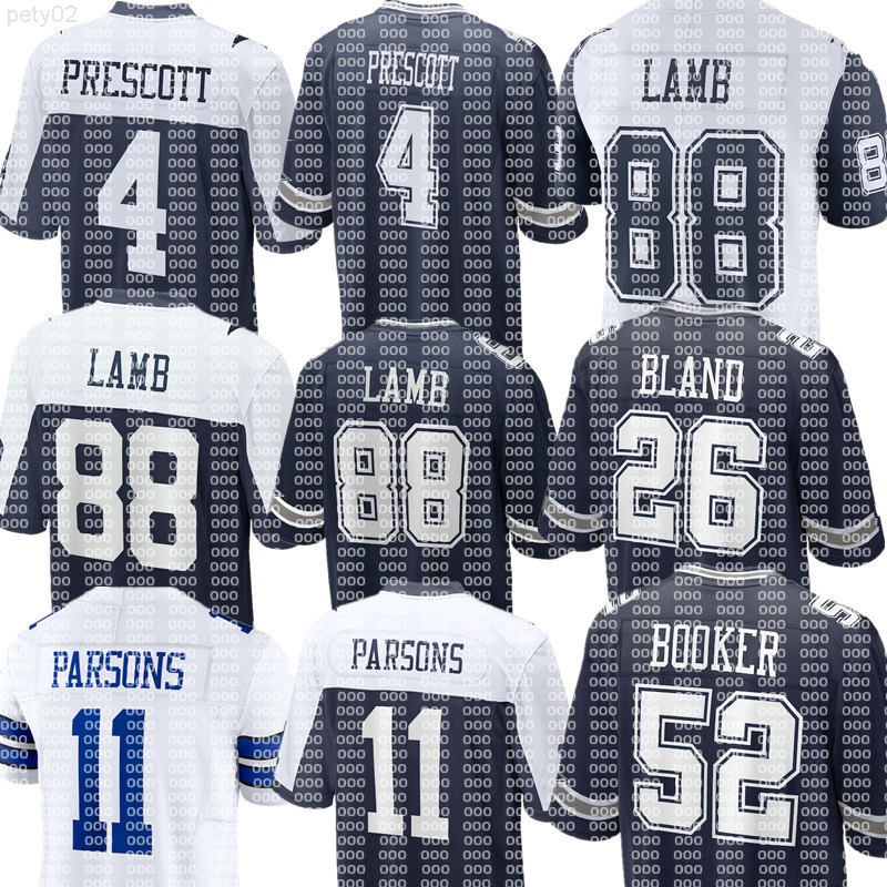 George Pickens Tyler Booker Emmitt Smith CeeDee Lamb Rico Dowdle Micah Parsons Trevon Diggs DaRon Bland Clark DeMarvion Overshown Football NFL Cowboys Jersey