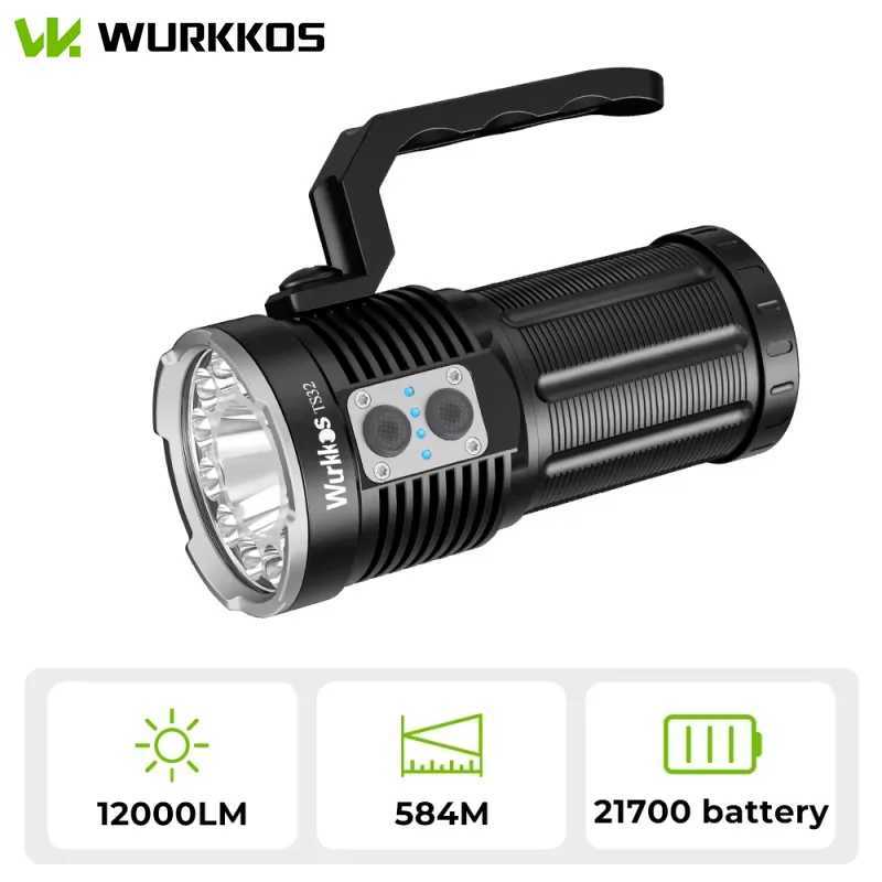 Wurkkos TS32 Powerful Flashlight 13000LM 3A Power Bank Dual Switch 321700 Waterproof Light 12 XPL2LH351D 1 SFT40 LED C250915