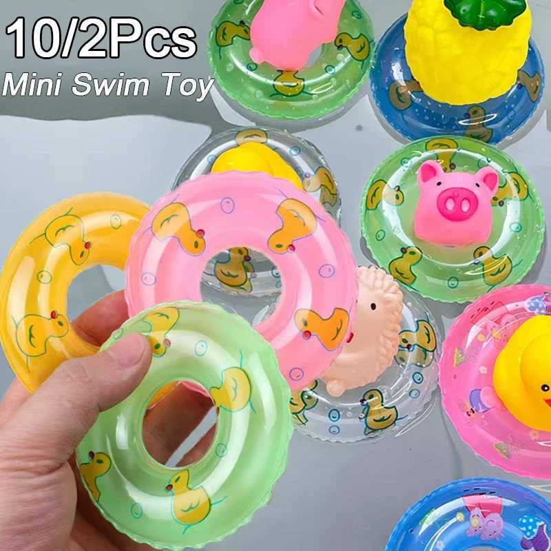 Summer Mini Swimming Circle Toy Babby Kids Funny Swimming Doll Pool Float Ring Toys Floating Rubber Bath Pool Inflatable Toy C250915