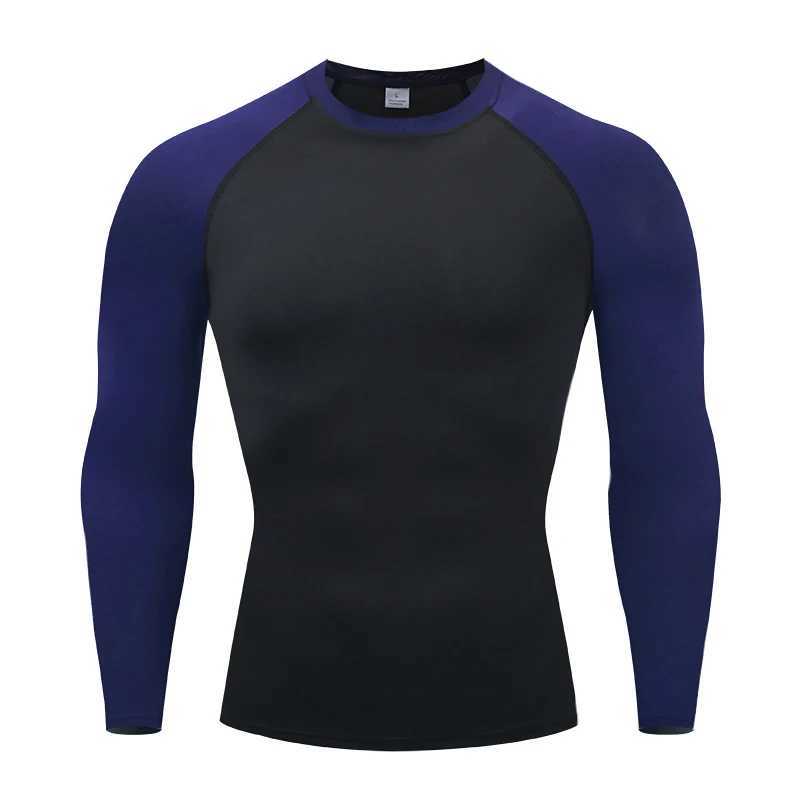 Men Long Sleeve Sport Tshirt Quick Dry Bodybuilding Running Shirt Compression Top Gym T Shirt Men Fitness Tight Rashgard TshirtXJ250915