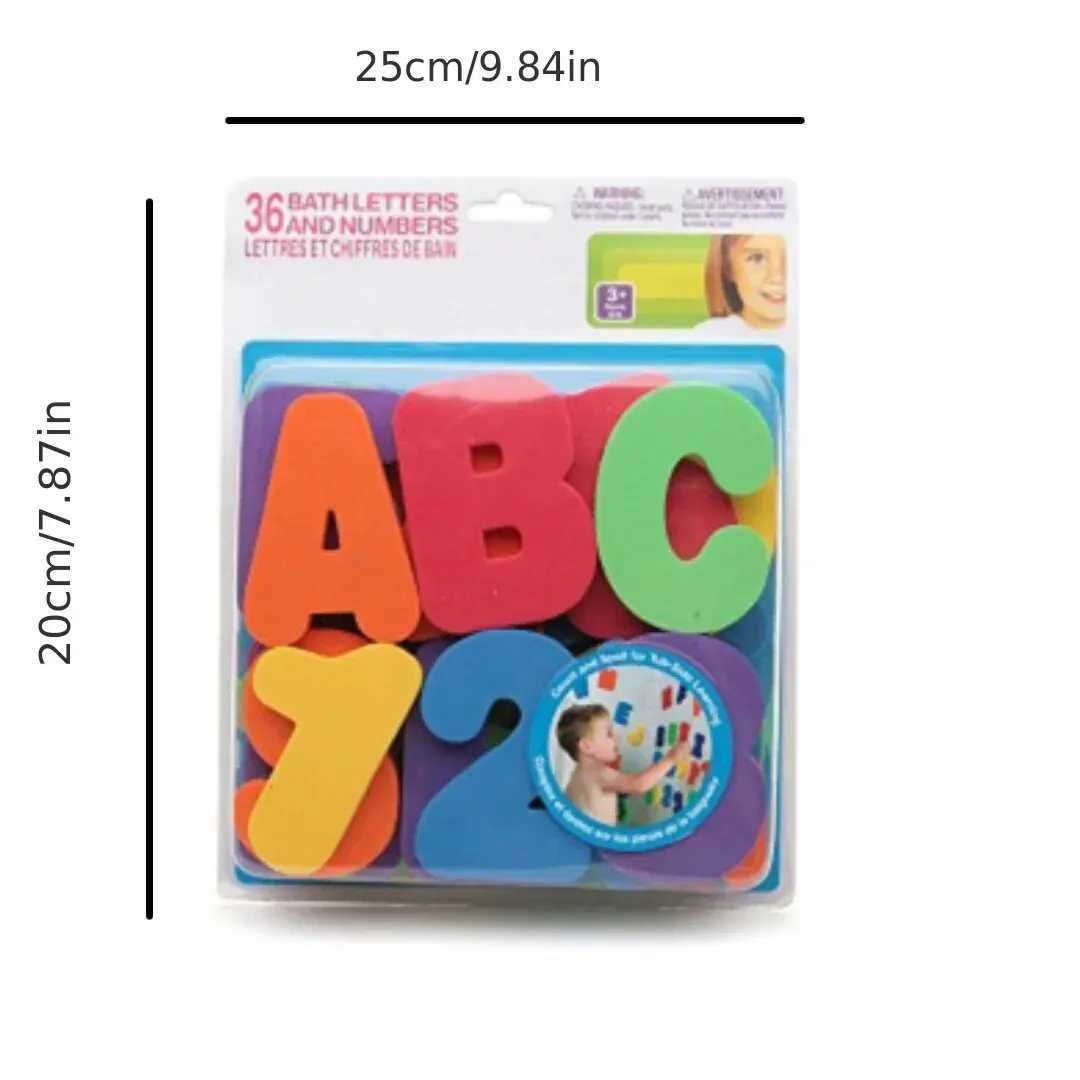 36pcsset Alphanumeric Letter Bath Puzzle EVA Kids Baby Toys New Early Educational Kids Bath Funny Toy Bath Toys C250915