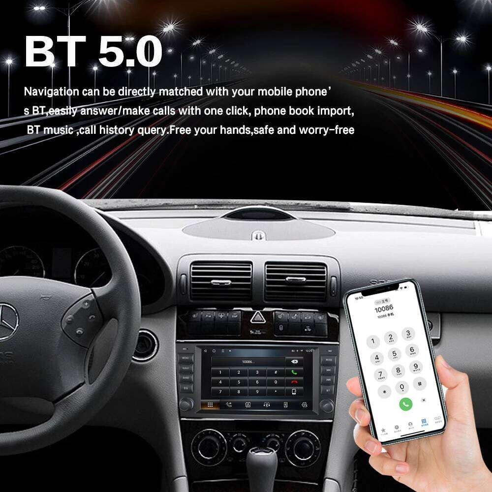LE Android for Mercedes Benz Class C W203 W209 C180 W219 2004-2011 Carplay Multimedia GPS 2din Car Radio 8inch-NO06