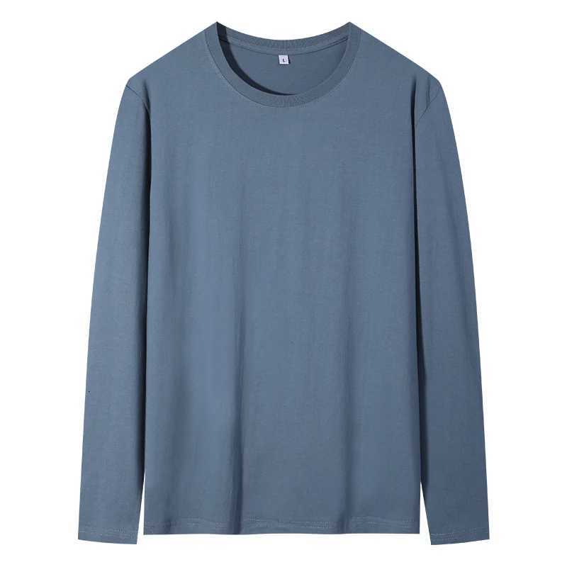 2025 Spring Summer Mens ONeck TShirt Long Sleeve T Shirt Male Solid Tshirt Man Clothing Breathable Men Tops TeesXJ250915