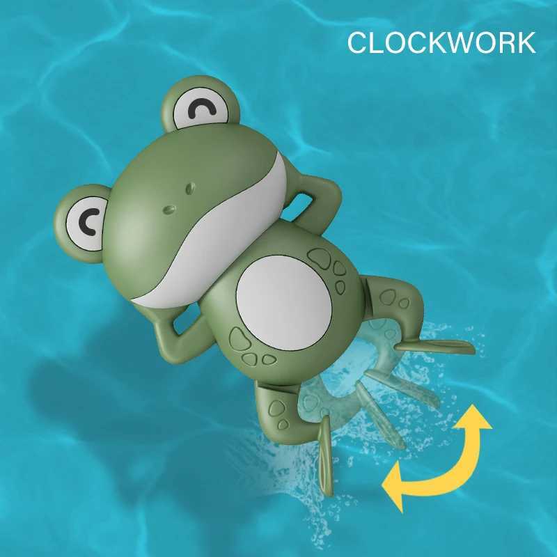 Baby Cute Animal Swimming Frog Shower Clockwork Toys When Baby Bath in Bathroom Baby Water Toy for Kids Clockwork Bath Toys Gift C250915