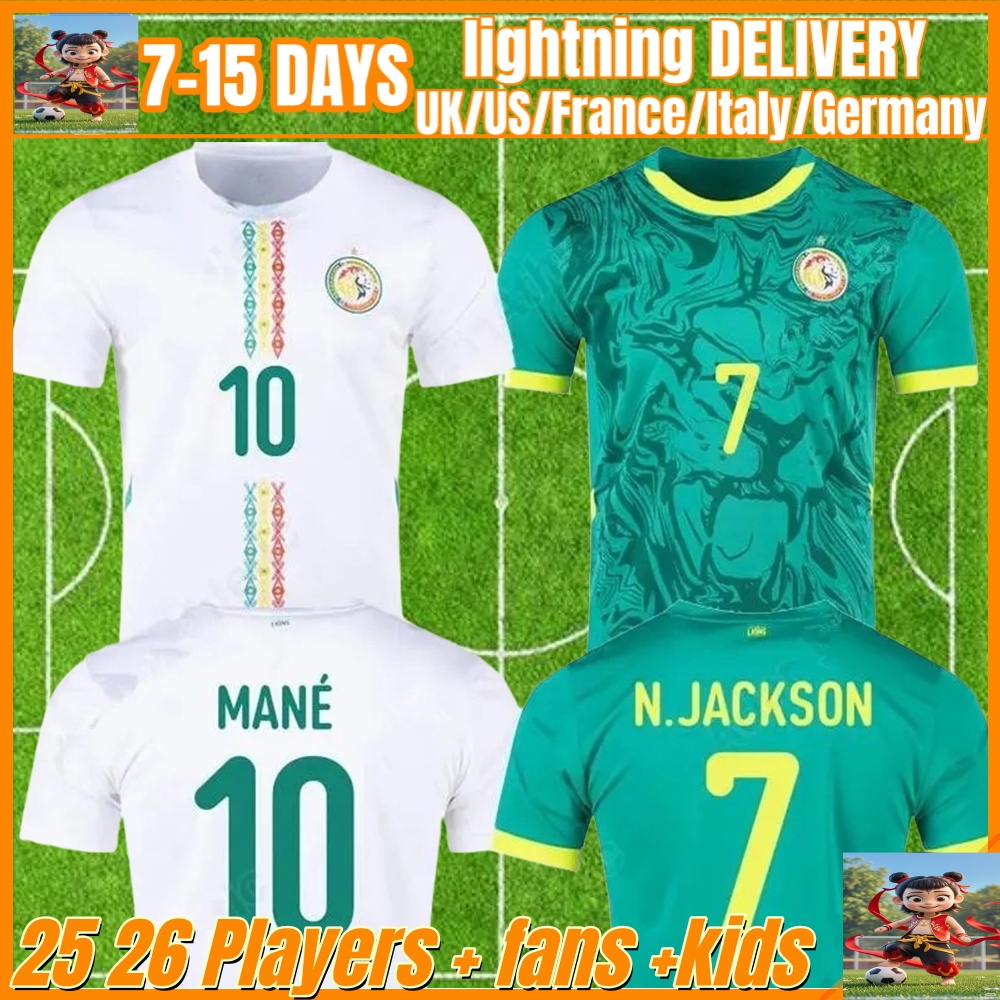 Senegal jerseys 2025 MANE N.JACKSON Senegal football shirts kids kit KOULIBALY P.M. SARR NDIAYE NIAKHATE jersey national team