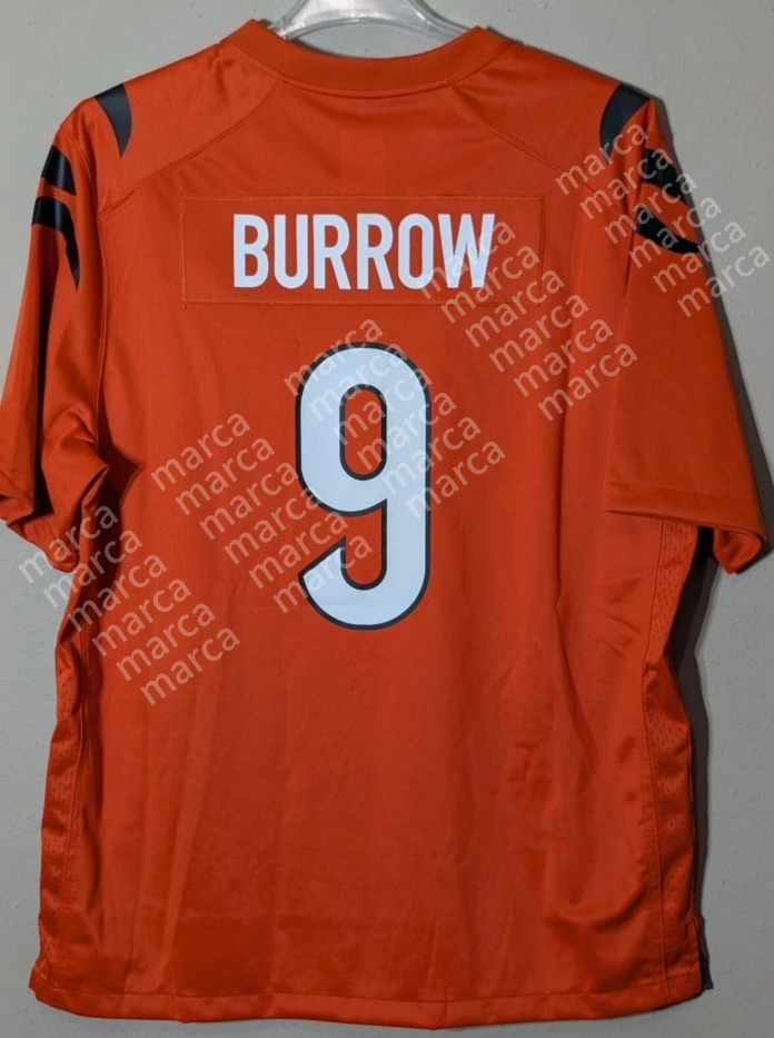 Custom Football Jerseys Joe 9 Burrow JaMarr Chase Brown Germaine Pratt Geno Stone Tee Higgins Evan McPherson Sam Hubbard jersey for fans3