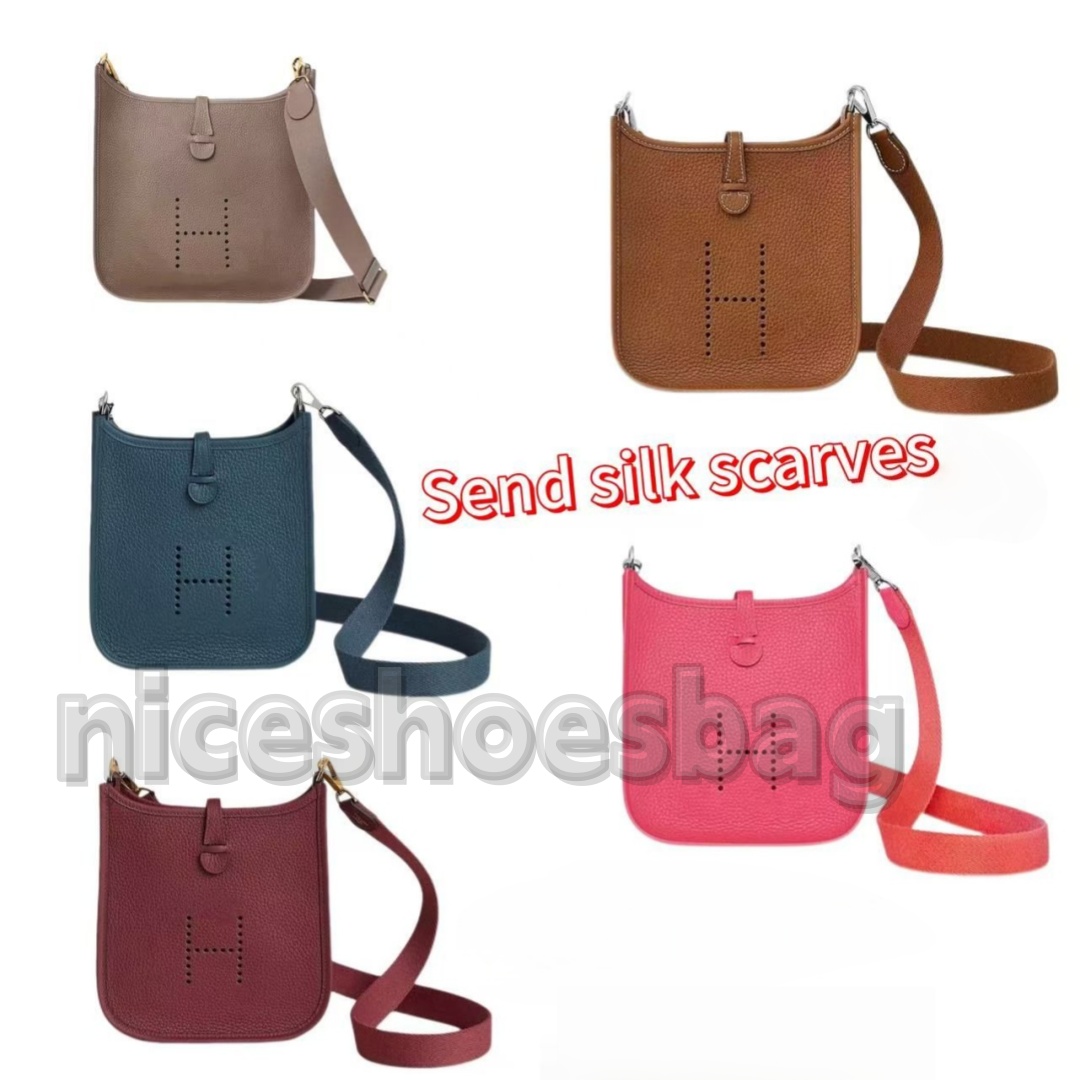 Top h bag mini bag women's brands women's luxury handbag H hollow-out genuine leather Evelyn mini top-grain cowhide shoulder crossbody bag vertical phone bag