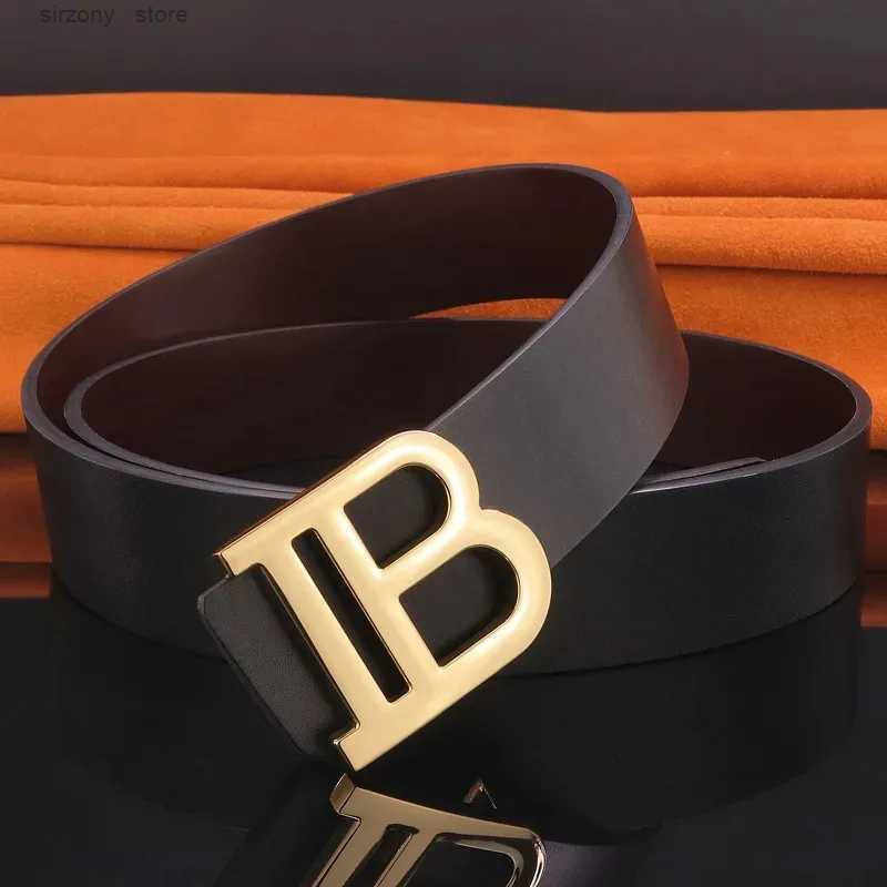 er Mens Leather Alloy Buckle Belt 37cm Business and Leisure Dualuse Highend er Durable Belt Z250913