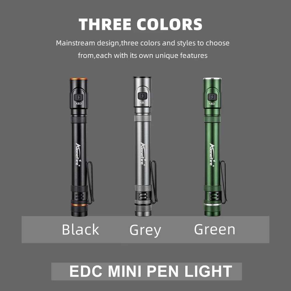 Mini EDC High Bright Pen Flashlight USB Rechargeable Magnet Small Pen Clip Torch Outdoor Camping Hiking Emergency lighting Light C250915