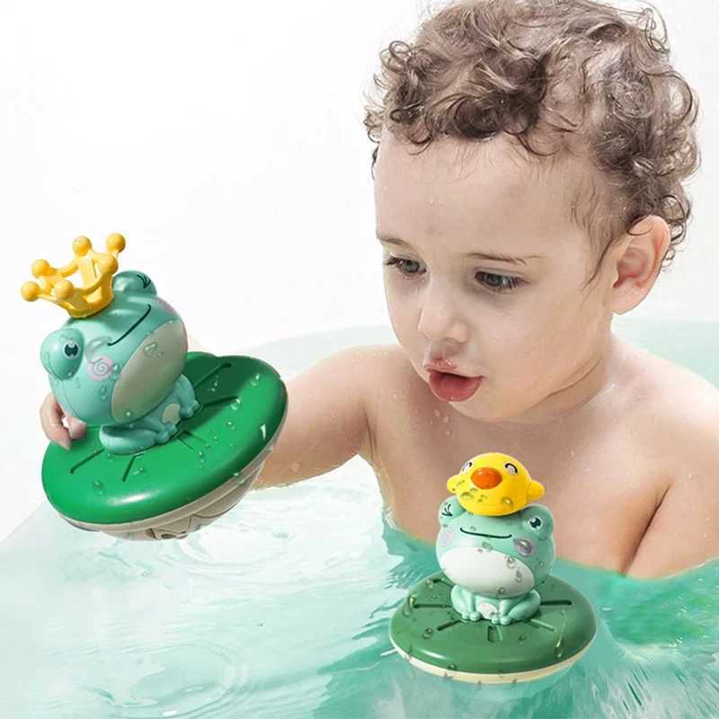 New Baby Bath Toys Electric Spray Water Floating Rotation Frog Sprinkler Shower Game For Children Kid Gifts Swimming Bathroom C250915