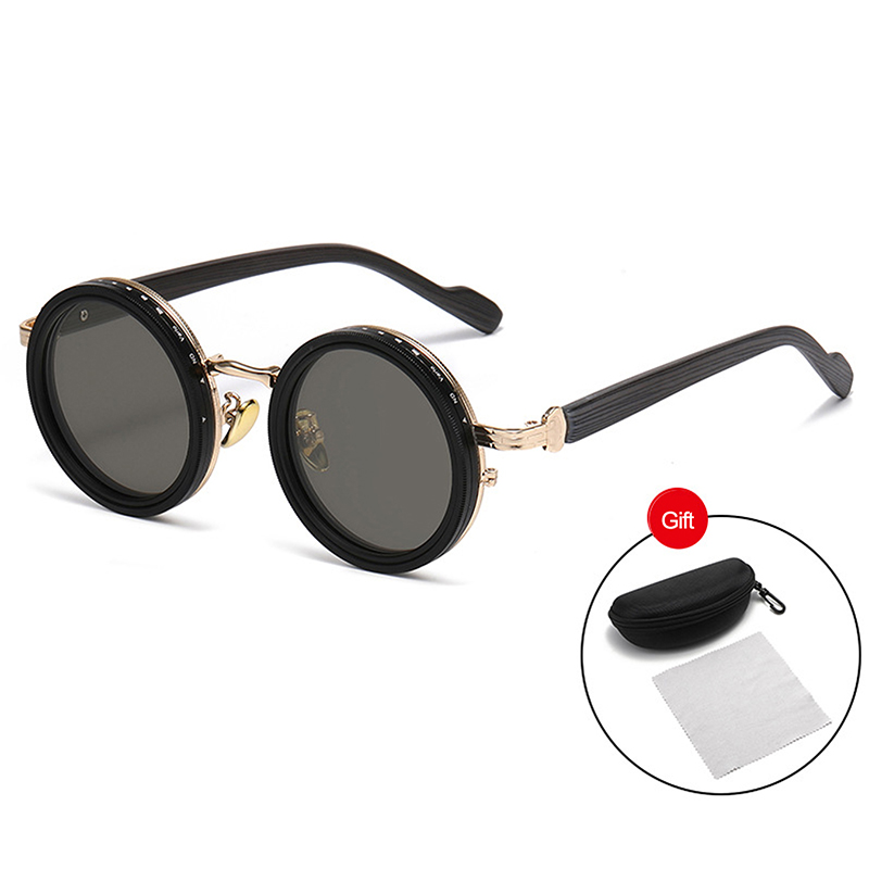 High Quality UV400 Round Polarized Brightness Adjustable Sunglasses Aperture ND Filter Tint Adjustment Sunglasses