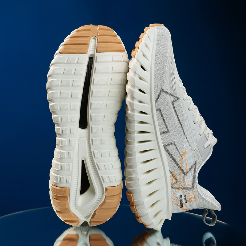Men's Summer Outdoor Sneakers - Breathable Mesh Fabric & Cushioned Lightweight Running Shoes