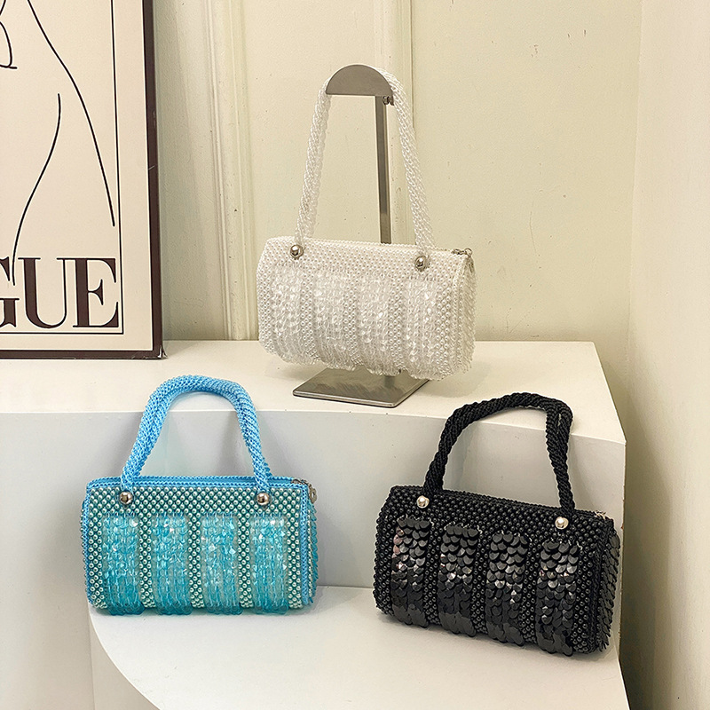 Luxury Brand Designer Bag Summer Small Bag 2025 New Forest Style Soft Girl Fashion Niche Shoulder Bag Small Style Pearl Handheld Pillow Bag