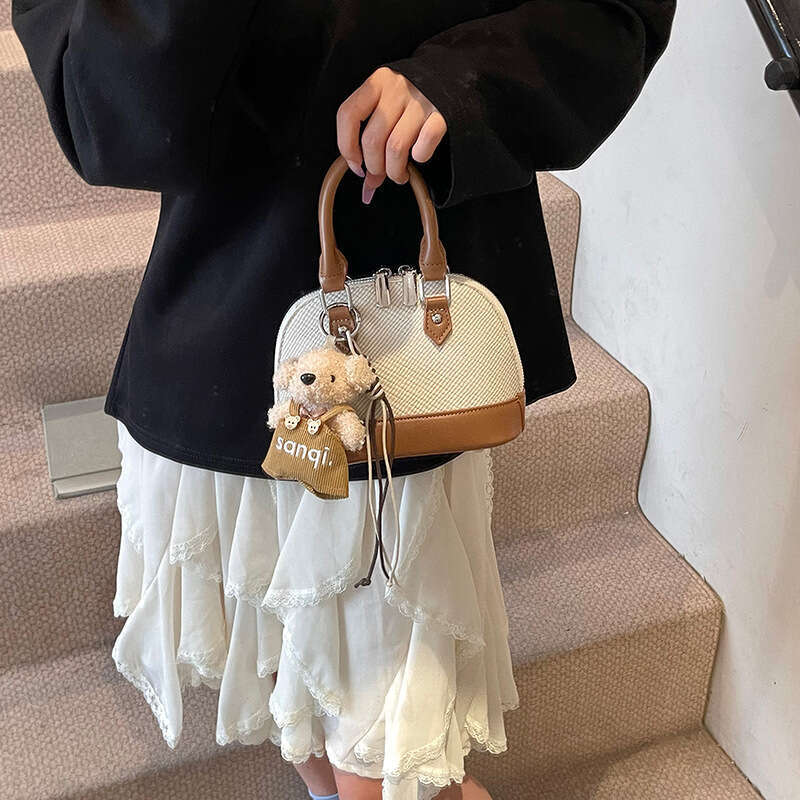 Designer Bag Luxury Bag DH Essentials Spring European American Retro Style PU Shoulder Bag Shell - Shaped Bowling Bags Women