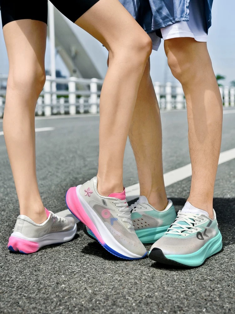 ONKE Running Men's Autumn Shock Absorption Ultra-Light Breathable Mesh Sports Women Lightweight Thin Hollow Thick Sole Women's Shoes