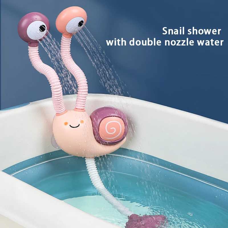 New Bath Toys Baby Water Game Snail Model Faucet Shower Electric Water Spray Swimming Bathroom Baby Toys For Kids Gifts C250915