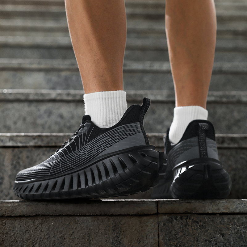 Men's Breathable Mesh Sneakers with Cushioned Soles for Running - Spring/Summer New Trendy Casual Shoes