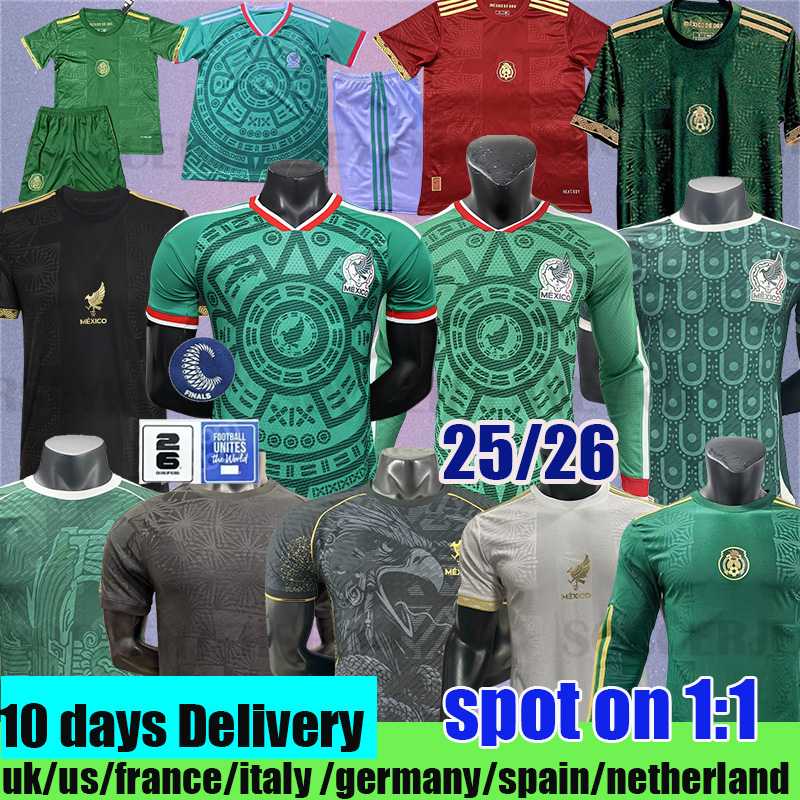 2025 Green Mexico Gold Cup Concept Kit mexico Jerseys women Football Shirt Maillot Mexique Kids Kit Copa America jersey Mexiko long sleeve calcio messico