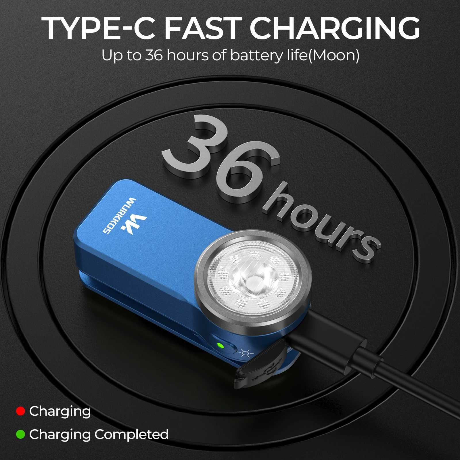 Wurkkos HD03 680LM USB C Rechargeable Pocket Flashlight Spot and Flood Portable EDC RGB Torch with Magnet Clip Light for Cycling C250915