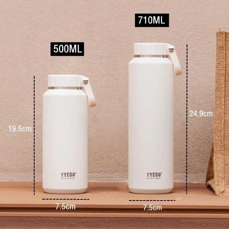 TYESO Insulated Water Bottle Stainless Steel Sport Cup with Handle Portable Travel Mug for Men Women 612 Hours Thermal Cold Hot F250915