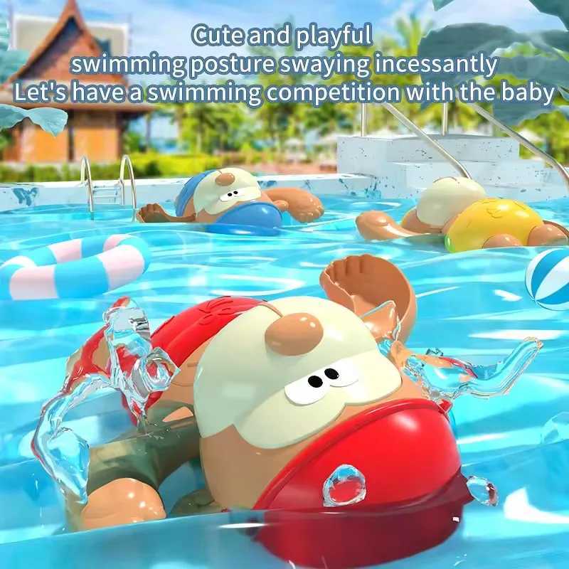 A small monkey toy for childrens bathing driven by a spring is an educational and exquisite bathing toy for children C250915