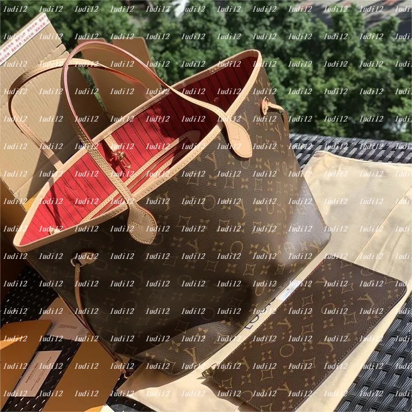 COW LEATHER S/M/L size must have neverfulltote Luxury shopping bag Womens crossbody shoulder bag designer handbag mirror quality Composite Bag Tote wallet