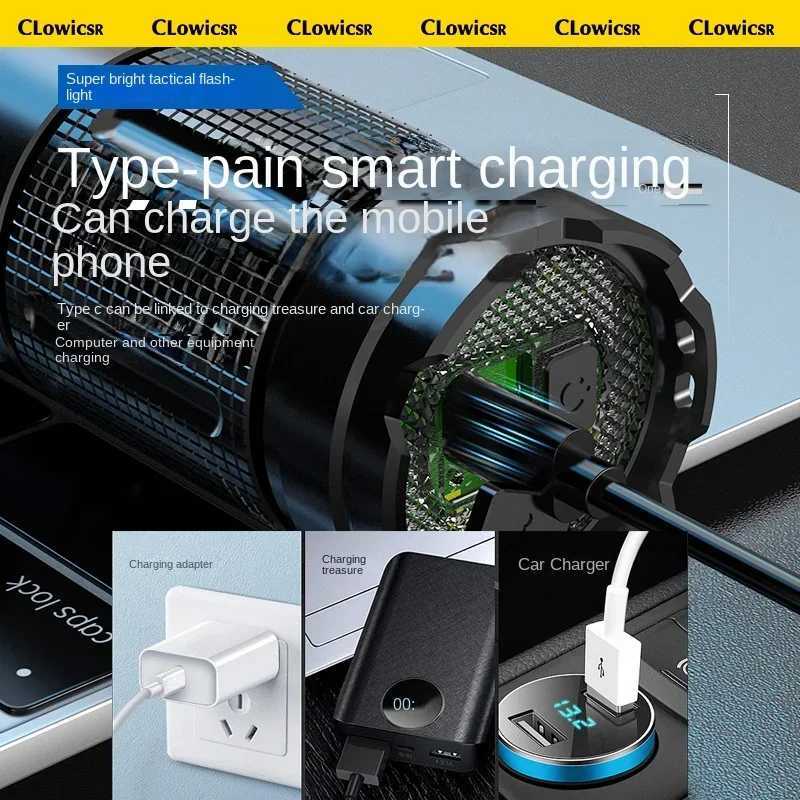 Strong Light Flashlight Charging Ultra Bright Remote Outdoor 1600 Meter Ultra Long Distance Xenon Lamp Spotlight LED Searchlight C250915