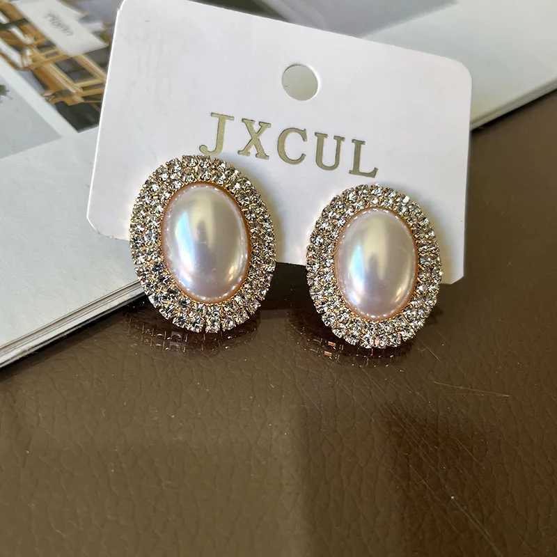 JXCUL French Elegant Retro Temperament Pearl Rhinestone classic Earrings For Women Girl Party Jewelry Gift New A513XJ250915
