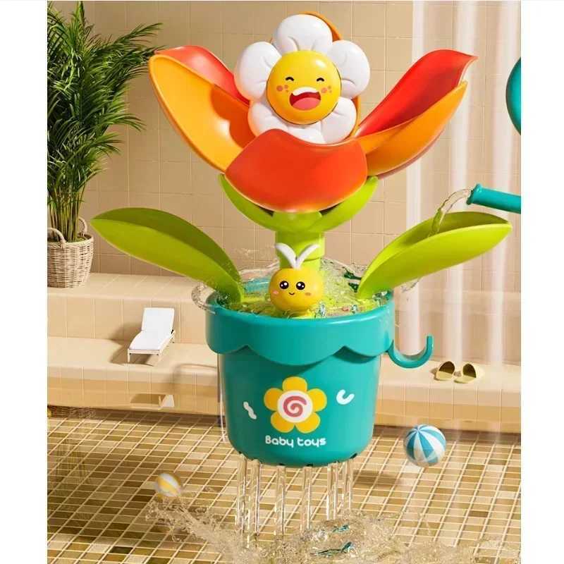 Children Funny Water Game Bath Toy Sunflower Bathroom Shower Spray Water Bathroom Bathtub Toy Fun Water Spray Sprinkler Toy Gift C250915