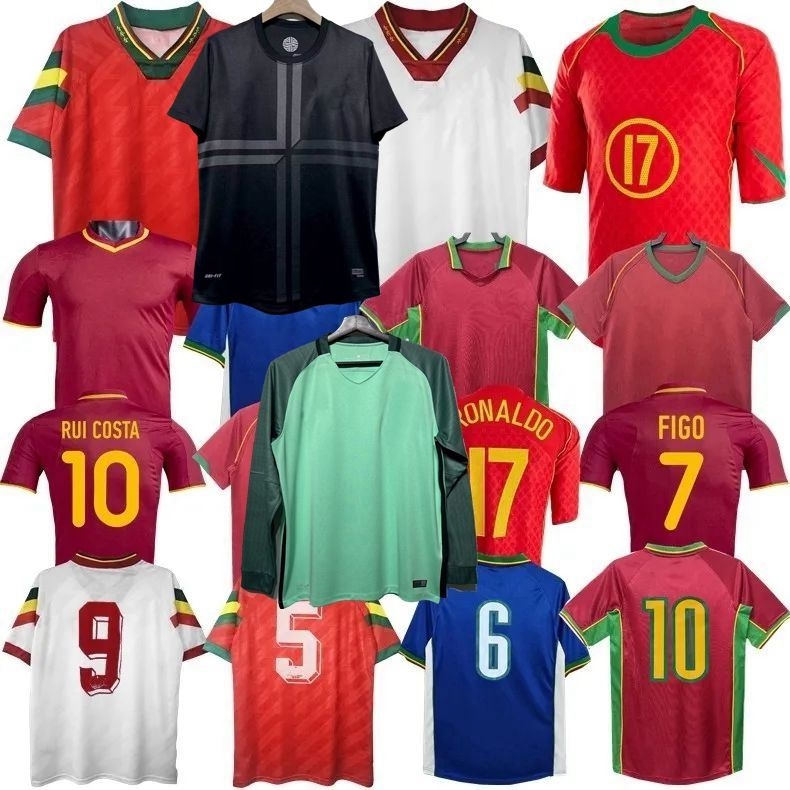 Retro classic Portugal soccer jerseys 1998 2000 02 2004 2006 2012 16 18 20 21 RUI COSTA RONALDO Portuguesa football shirt