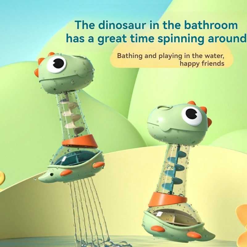 2025 Childrens Bathing Water Spray Dinosaur Rotating Shower Head Baby Bathroom Playful Water Childrens Bathing Toys C250915
