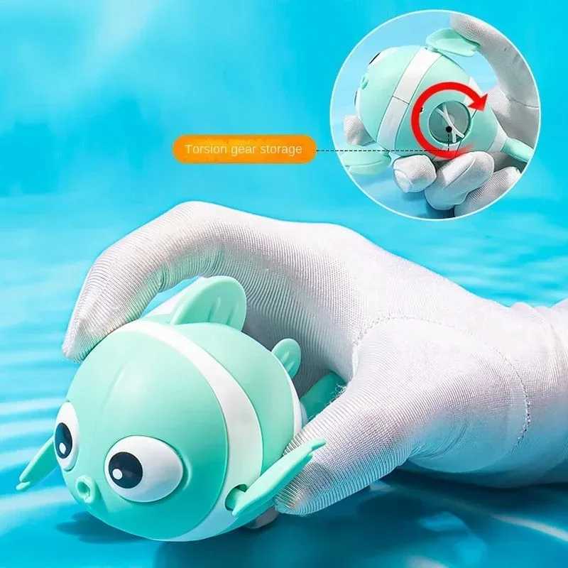 Baby Bath Toys Frog and Fish Wind Up Toys for Toddlers Bathtub Toys for Baby Floating Pool Games Swimming Bath Toys for Kids C250915