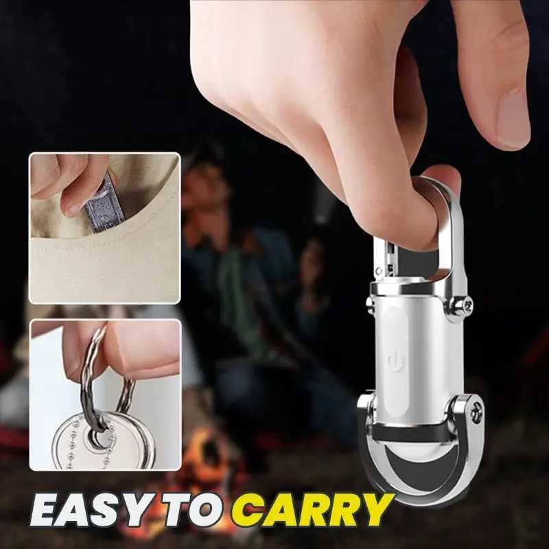 COB Work Light 1200LM Super Bright Mini Keychain Flashlight Waterproof TYPEC Rechargeable LED Portable Camping Pocket Lamp C250915