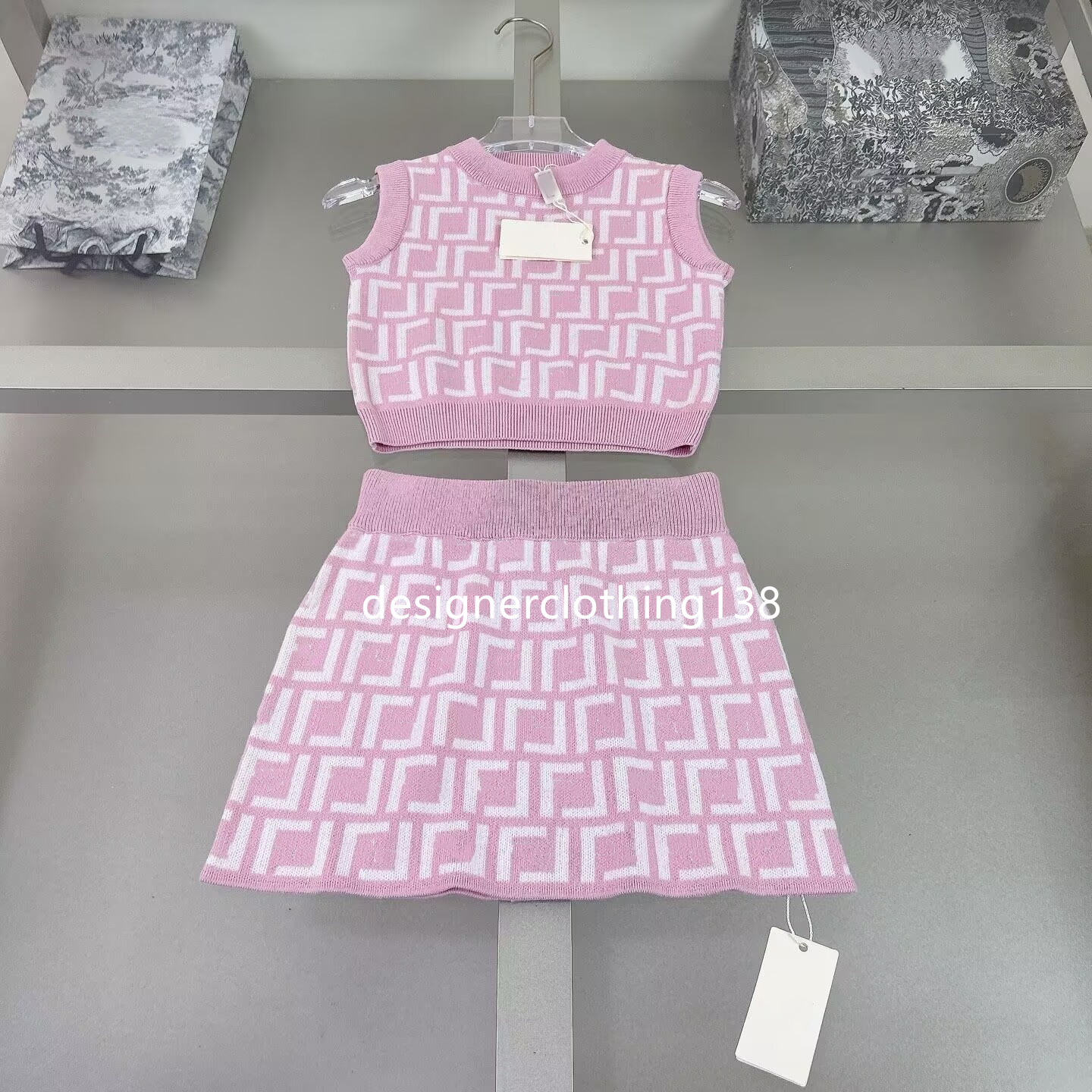 Designer brand kids dress girls Fashion Gradient color dresses Slip skirt logo printing dresss High quality shirt skirt Baby Clothes size 90cm-160cm D2