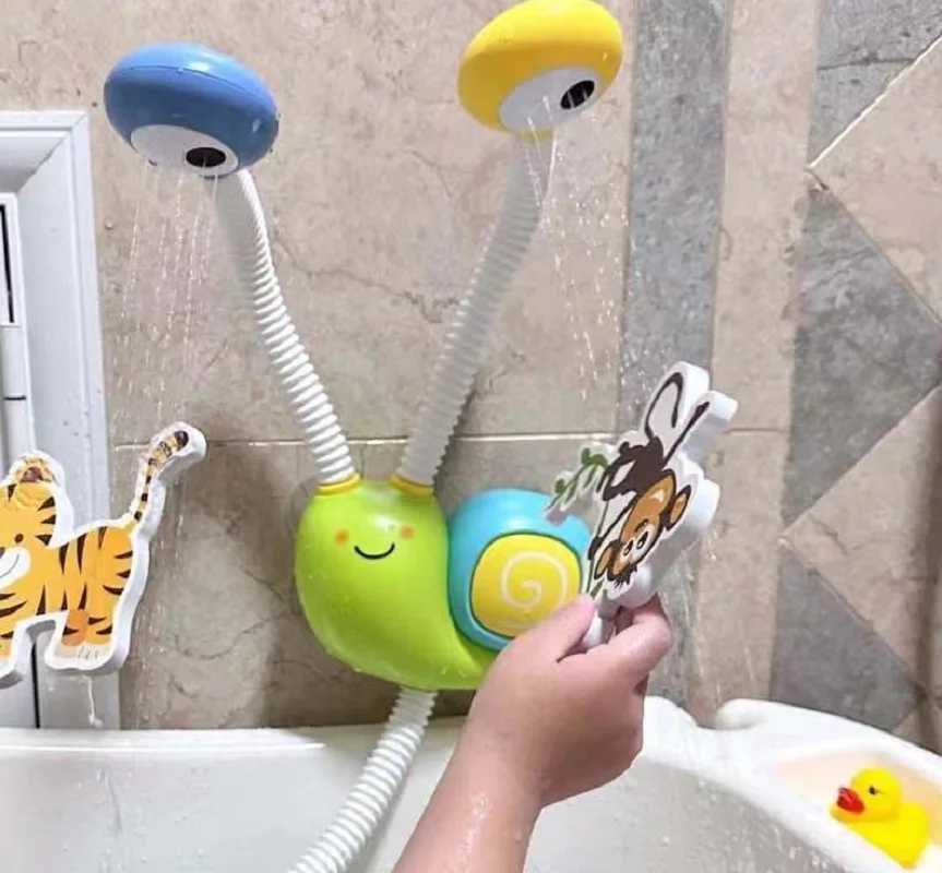 Electric Dual Spray Bath Toy for Toddler Cartoon Snail Shower Head wth Water Play Sensory Fun BPAFree Baby Bathtub Learning Set C250915